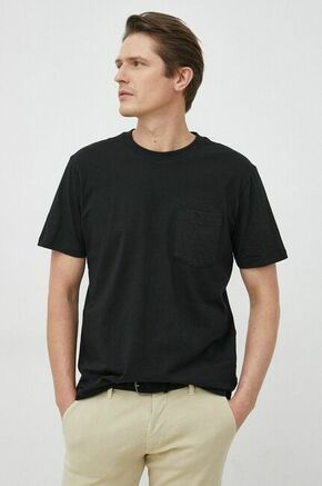 Bombažna kratka majica GAP črna barva - črna. Kratka majica iz kolekcije GAP. Model izdelan iz tanke