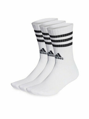 Adidas Visoke nogavice Unisex 3-Stripes Cushioned Crew Socks 3 Pairs HT3458 Bela