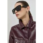 Sončna očala Bottega Veneta BV1178S ženska, črna barva - črna. Sončna očala iz kolekcije Bottega Veneta. Model z enobarvnimi stekli in okvirji iz kombinacije umetne snovi in kovine. Ima filter UV 400.
