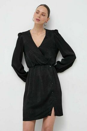 Obleka Morgan črna barva - črna. Obleka iz kolekcije Morgan. Model izdelan iz lahke tkanine. Material z visoko vsebnostjo viskoze je udoben