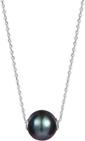 JwL Luxury Pearls Ženska ogrlica iz pravega črnega tahitskega bisera JL0582 (veriga
