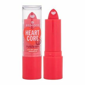 Essence Heart Core Fruity Lip Balm negovalnen balzam za ustnice 3 g odtenek 02 Sweet Strawberry