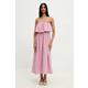 Answear.LAB Bombažna obleka Answear.LAB roza 8870.p.flk