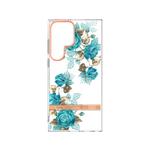 Chameleon Samsung Galaxy S22 Ultra - Gumiran ovitek (TPUP) - Flowers - moder