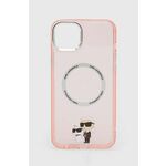 Karl Lagerfeld iphone 14 plus 6,7" hardcase roza/pink iconic karl&choupette magsafe