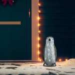 vidaXL LED božični akrilni pingvin notranji in zunanji 30 cm