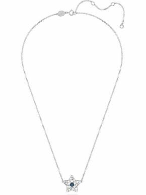 Ogrlica Swarovski - srebrna. Ogrlica iz kolekcije Swarovski. Model z okrasnim obeskom