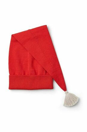 Otroška bombažna kapa Liewood rdeča barva - rdeča. Otroški kapa iz kolekcije Liewood. Model izdelan iz enobarvne pletenine.