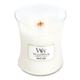 Woodwick dišeča sveča Beli teak, 275 g