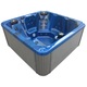 Zunanji masažni bazen Sanotechnik Oasis PALMA modro/siva kombinacija 190x190