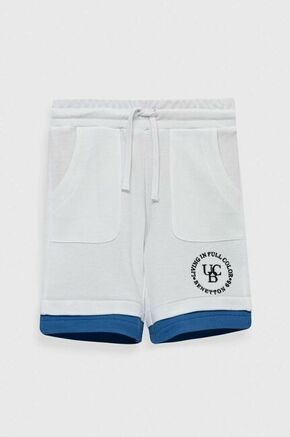 Otroške bombažne kratke hlače United Colors of Benetton bela barva - bela. Kratke hlače iz kolekcije United Colors of Benetton