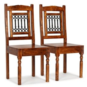 VidaXL Jedilni stoli 2 kosa trden les in palisander klasične oblike