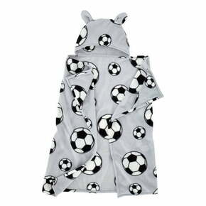 Svetlo siva otroška odeja iz mikropliša 90x125 cm Football – Catherine Lansfield