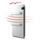 Radialight Onsen - električni kopalniški radiator 40x90 cm, 750W, beli