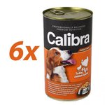 Calibra mokra hrana za pse, puran, piščanec in testenine, 6x1240 g