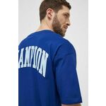 Bombažna kratka majica Champion moška, 219855 - modra. Kratka majica iz kolekcije Champion, izdelana iz tanke, elastične pletenine. Model iz izjemno udobnega, visokokakovostnega materiala.