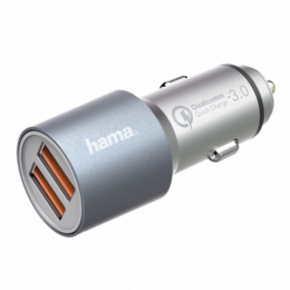 Hama 2xUSB Qualcomm Quick Charge 3.0 polnilec za avto