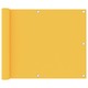 vidaXL Balkonsko platno rumeno 75x500 cm oksford blago