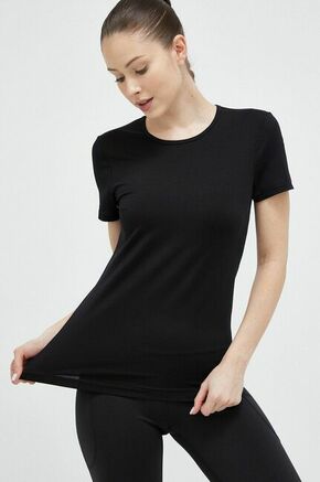 Kratka majica za vadbo Casall črna barva - črna. Kratka majica za vadbo iz kolekcije Casall. Model izdelan iz lahke tkanine z zračnimi mrežastimi deli.