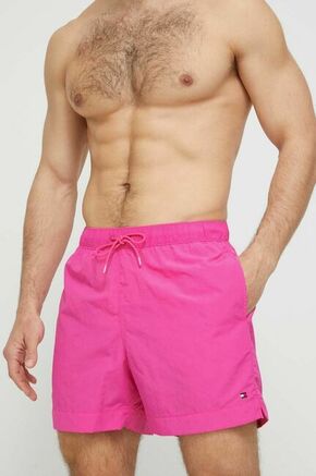 Kopalne kratke hlače Tommy Hilfiger roza barva - roza. Kopalne kratke hlače iz kolekcije Tommy Hilfiger. Model izdelan iz enobarvnega materiala.