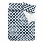 Bela/modra posteljnina za zakonsko posteljo 200x200 cm Shibori – Catherine Lansfield