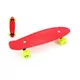 Teddies Skateboard - pennyboard 43cm, nosilnost 60kg plastične osi, rdeča, zelena kolesa