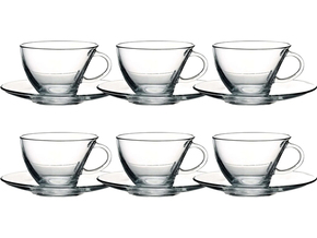 PASABAHCE set skodelica za čaj s podstavkom Penguen 215ml