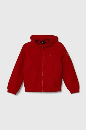 Otroška jakna Tommy Hilfiger rdeča barva - rdeča. Otroški jakna iz kolekcije Tommy Hilfiger. Prehoden model