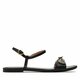 Usnjeni sandali Love Moschino ženski, črna barva, JA16181G1IIE0000 - črna. Sandali iz kolekcije Love Moschino. Model je izdelan iz naravnega usnja. Model z usnjeno notranjostjo, ki je udobna za noge.