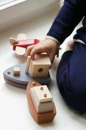 Lesena igrača za otroke Konges Sløjd 2-pack - pisana. Glasbena igrača iz kolekcije Konges Sløjd. Idekano iz visokokakovostnega naravnega lesa.