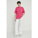 Bombažna kratka majica Dickies roza barva - roza. Kratka majica iz kolekcije Dickies. Model izdelan iz tanke, rahlo elastične pletenine.