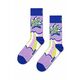 Nogavice Happy Socks Super Mom Sock ženske, vijolična barva - vijolična. Nogavice iz kolekcije Happy Socks. Model izdelan iz elastičnega, vzorčastega materiala.