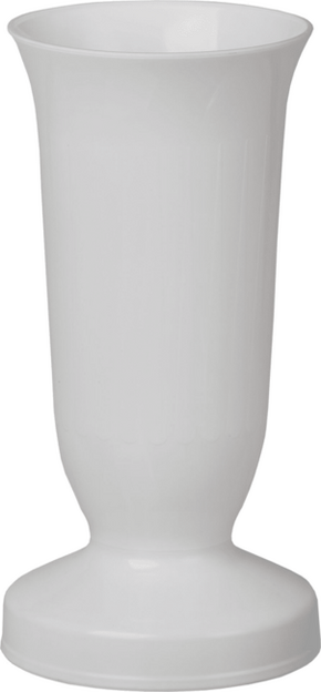 WEBHIDDENBRAND Vaza za pokopališče kelih bela - težko dno