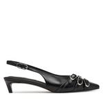 Salonarji Tommy Jeans Tjw Sling Back Kitten Heels EN0EN03171 Črna