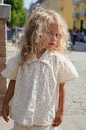 Otroška bombažna majica Konges Sløjd - pisana. Otroški mikica iz kolekcije Konges Sløjd. Model izdelan iz vzorčaste tkanine. Ima ovratnik.