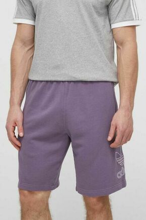 Bombažne kratke hlače adidas Originals vijolična barva