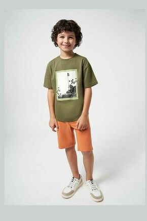 Otroške kratke hlače Mayoral oranžna barva - oranžna. Kratke hlače iz kolekcije Mayoral