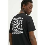 Bombažna kratka majica Billabong x Coral Gardeners moška, črna barva, ABYZT02341 - črna. Kratka majica iz kolekcije Billabong, izdelana iz pletenine s potiskom. Model iz zračne bombažne tkanine.