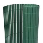vidaXL Dvostranska vrtna ograja PVC 90x500 cm zelena
