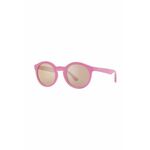 Otroška sončna očala Dolce &amp; Gabbana roza barva, 0DX6002 - roza. Otroška sončna očala iz kolekcije Dolce &amp; Gabbana. Model z zrcalnimi stekli in okvirji iz plastike. Ima filter UV 400.