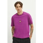 Bombažna kratka majica Medicine moška, vijolična barva - vijolična. Kratka majica iz kolekcije Medicine. Model izdelan iz bombažne pletenine.