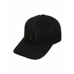 Kapa Helly Hansen črna barva - črna. Kapa s šiltom vrste baseball iz kolekcije Helly Hansen. Model izdelan iz materiala z nalepko.