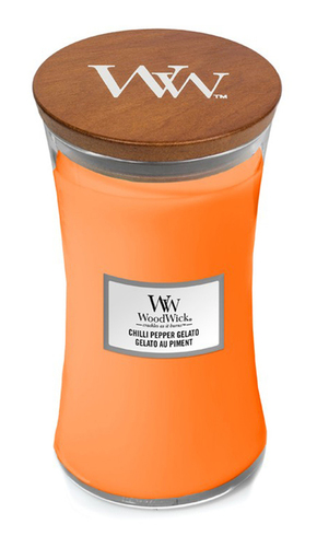 WoodWick oranžna dišeča sveča Chilli Pepper Gelato velika vaza