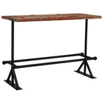 VIDAXL Barska miza iz trdnega predelanega lesa 150x70x107 cm večbarvna