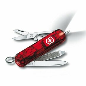 WEBHIDDENBRAND Victorinox Signature Lite Ruby žepni nož - 7 funkcij rdeč prozoren