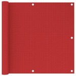 vidaXL Balkonsko platno rdeče 90x300 cm HDPE