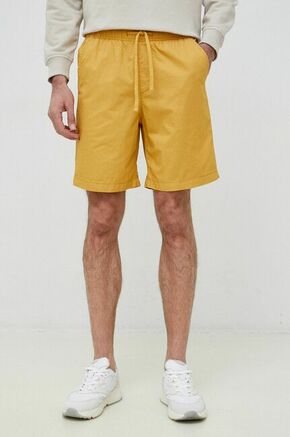 Bombažne kratke hlače GAP rumena barva - rumena. Kratke hlače iz kolekcije GAP. Model izdelan iz enobarvnega materiala. Izjemno zračen