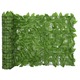 VIDAXL Balkonsko platno z zelenim listjem 600x75 cm