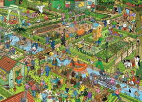 Jumbo Puzzle JvH Zelenjavni vrt 1000 kosov