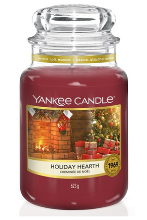 Yankee Candle dišeča sveča Holiday Hearth Klasična velika